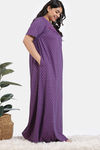 Zivame True Curv Petal Dreams Knit Cotton Full Length Nightdress - Medivel Blue — thumbnail 3
